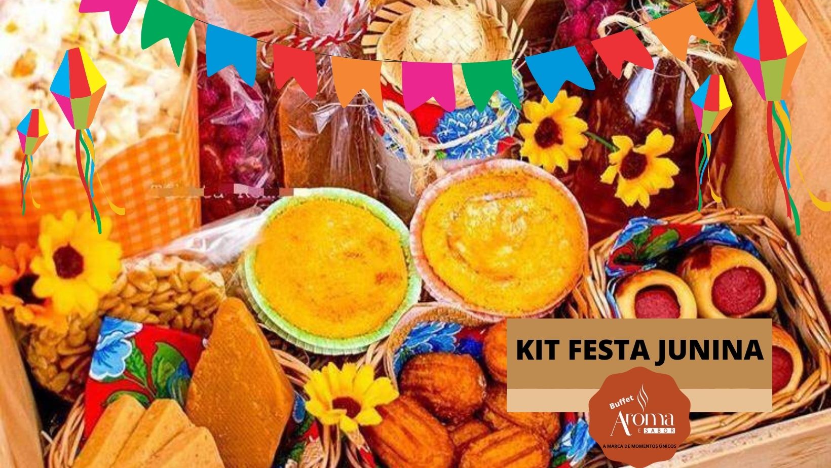 KIT FESTA JUNINA DO BUFFET AROMA E SABOR